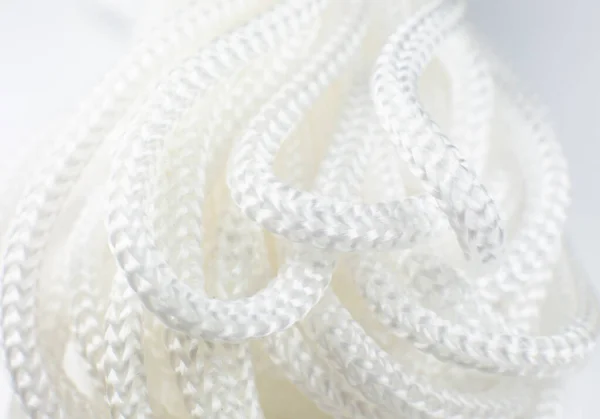 Blanc Corde Coton Texture Fond — Photo