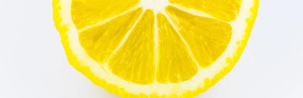 Nahaufnahme Foto Der Zitronentextur Hintergrund Obst Halbiert Innen Makroansicht — Stockfoto
