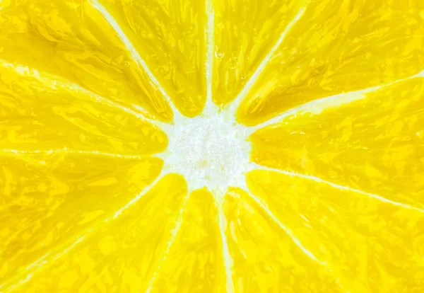 Κοντινή Φωτογραφία Του Φόντου Υφή Λεμονιού Φρούτα Κομμένα Στη Μέση — Φωτογραφία Αρχείου