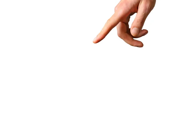 Man Hand Isolated White Background — Stock Photo, Image