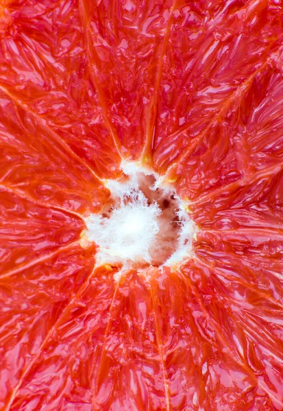 Grapefruit Textuur Binnen Witte Achtergrond Citrus Close Foto Gezonde Levensstijl — Stockfoto