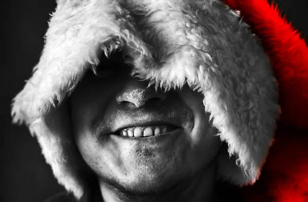 Homme Père Noël Est Drogué Celui Qui Prend Héroïne 2020 — Photo