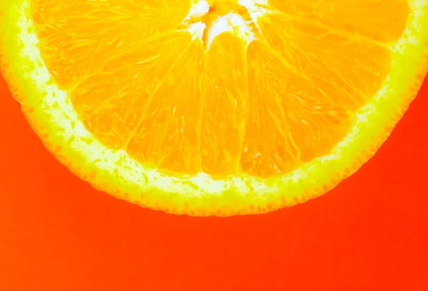 Fruit Orange Sur Fond Orange Minimalisme Photo Originale Créative Belle — Photo