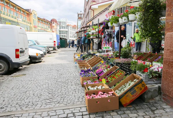 Uzhorod Ukraine Nisan 2019 Uzhgorod Çiçek Pazarı Ukrayna Bahar Zamanı — Stok fotoğraf