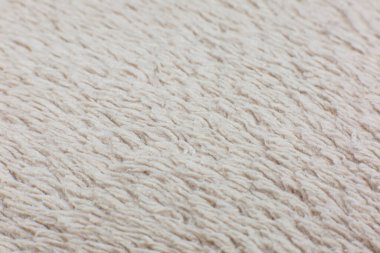 Beyaz pamuk havlu veya halı arkaplanı.