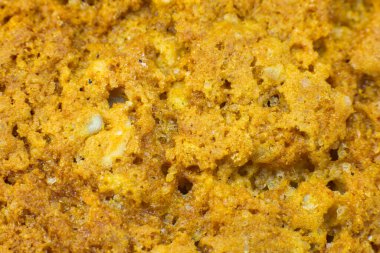 Kızarmış kurabiye dokusu arka planı. Loaf Pastanesi kavramı. Yaklaş, makro fotoğraf. Güzel doğal duvar kağıdı.