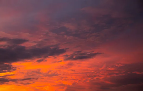 Beau Ciel Dramatique Coucher Lever Soleil Des Nuages Violets Incroyables — Photo