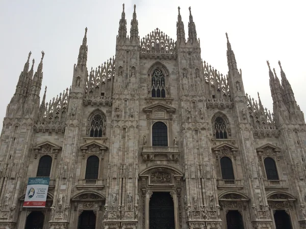 Duomo Milánó. Olasz székesegyház — Stock Fotó