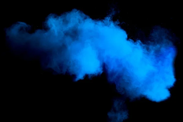 Freeze motion of blue dust explosion — Stock Photo, Image