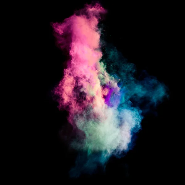 Colorful powders on black — Stock Photo, Image