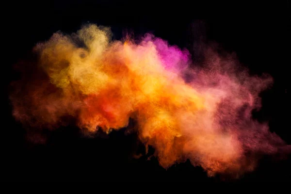 Freeze motion of colored dust explosion — Stock Photo, Image