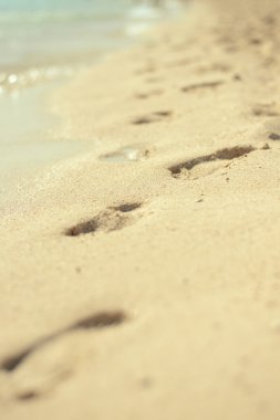 Kumda ayak izleri var. 