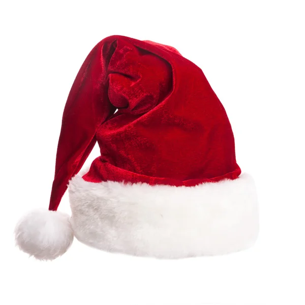 Einzelner Weihnachtsmann roter Hut — Stockfoto