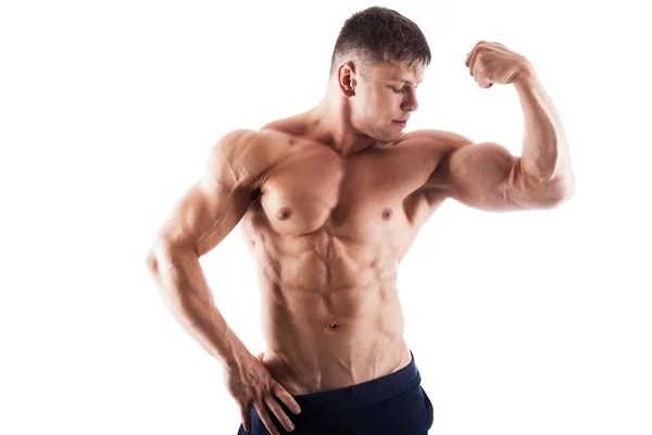 Muscular handsome man posing — Stock Photo, Image