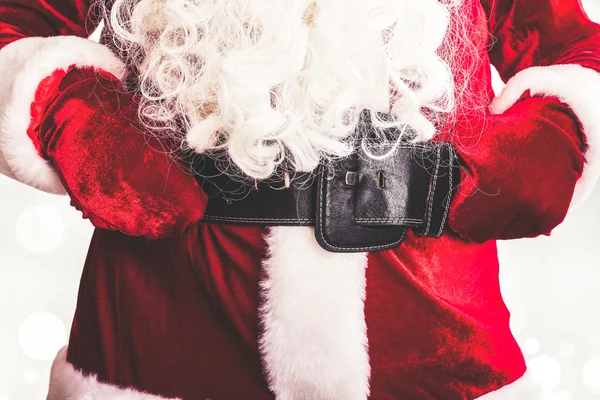 Santa Claus kostium z paskiem i klamrą — Zdjęcie stockowe
