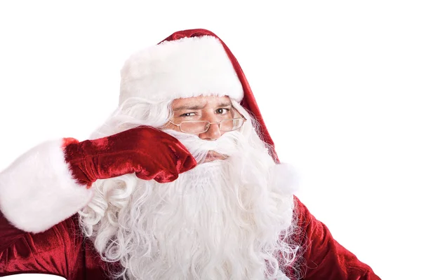 Santa claus na białym tle — Zdjęcie stockowe