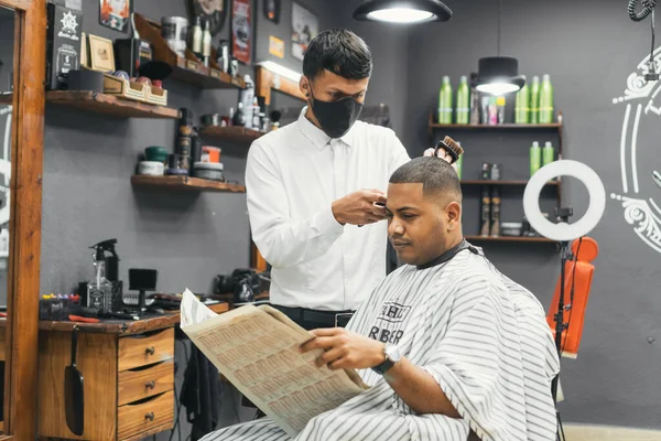Hairdressing Barbershop Artistic Youthful Cutting Styles — Zdjęcie stockowe