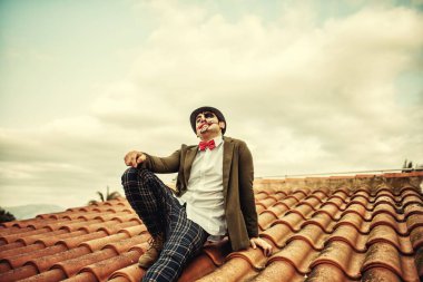 Bir fotoğraf çekimindeki Joker