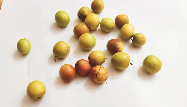 Słodko Kwaśne Indyjskie Jagody Sezonowe Jabłka — Zdjęcie stockowe