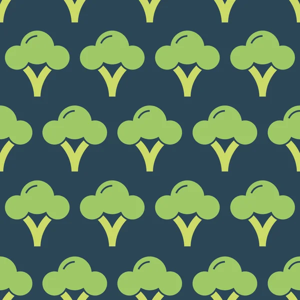 Seamless Pattern Broccoli — Stock Vector