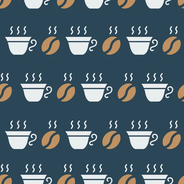 Muster Mit Kaffeetassen — Stockvektor