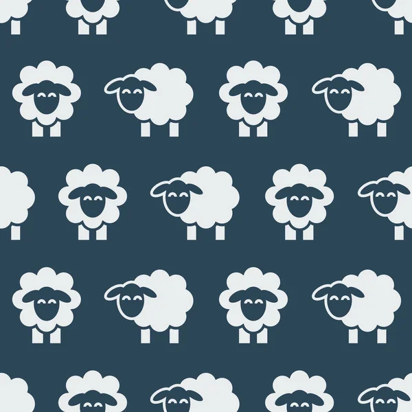 Modèle Avec Des Moutons Avec Possibilité Changer Épaisseur Ligne — Image vectorielle