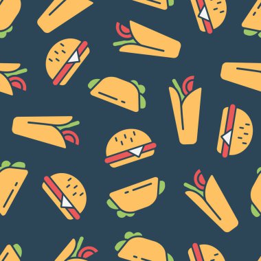 Hamburgerlerle renk deseni