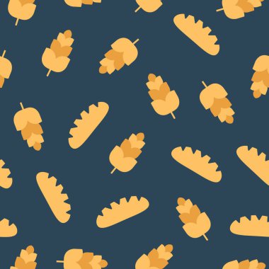 Ekmekli desen. Değişebilen basit bir illüstrasyon.