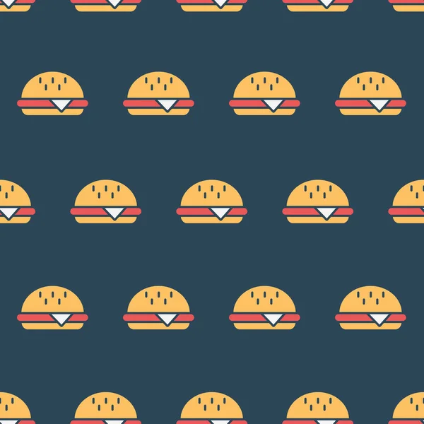 Візерунок Гамбургерами Проста Ілюстрація Можливістю Зміни — стоковий вектор