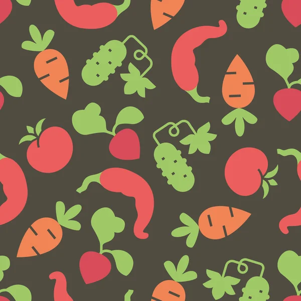 Zöldségmintás Egyszerű Illusztráció Változási Képességgel — Stock Vector