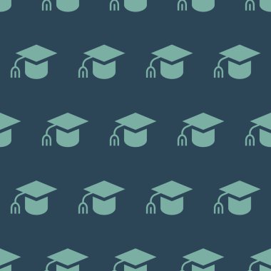 Öğrenci şapkalı bir model.