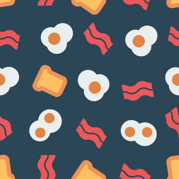Muster Mit Frühstücksgerichten — Stockvektor