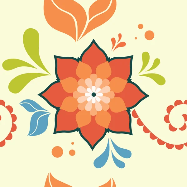 シームレスな花のパターン  — 無料ストックフォト