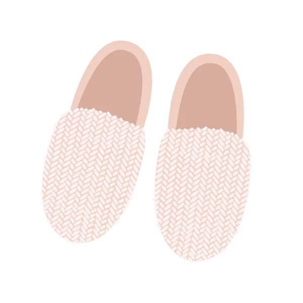 Ilustración Vectorial Plana Zapatillas Color Rosa Claro Vista Superior Par — Archivo Imágenes Vectoriales