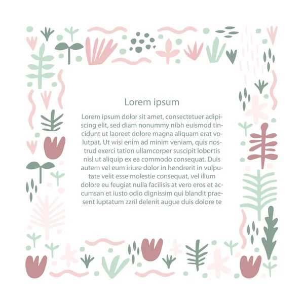 Plantilla Vectorial Plana Para Tarjetas Felicitación Invitaciones Cuentos Libros Marco — Vector de stock