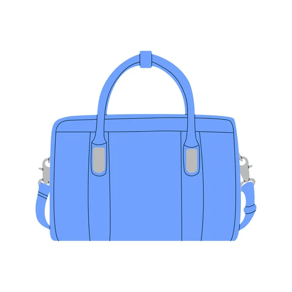 Flat Vector Cartoon Illustration Fashionable Bag Modern Stylish Accessory Isolated — Vector de stock