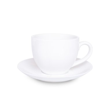 Beyaz arka planda izole edilmiş kahve fincanı. kırpma yolu