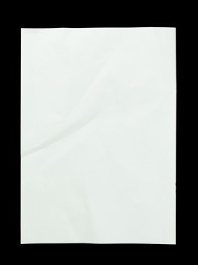 izole edilmiş siyah arkaplan üzerine katlanmış kağıt