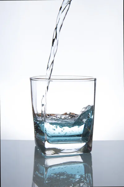 Concept Drinking Pouring Water Glass — Stock Photo, Image