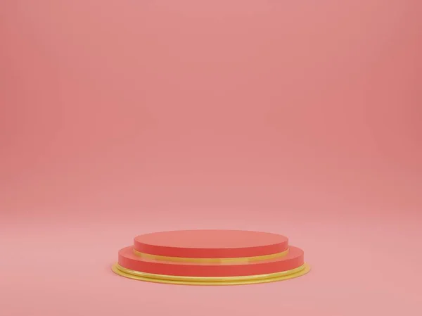 Boş minimal podyum. boş sunum. 3B görüntüleme