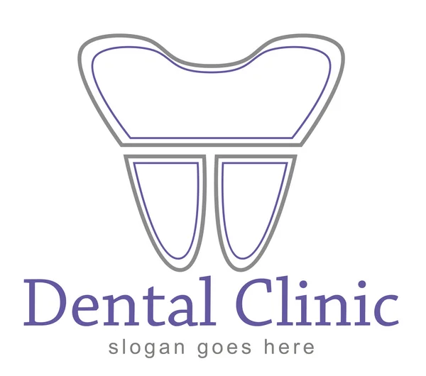 Дизайн логотипа. Логотип дантиста. Векторный логотип стоматологической клиники. — стоковый вектор