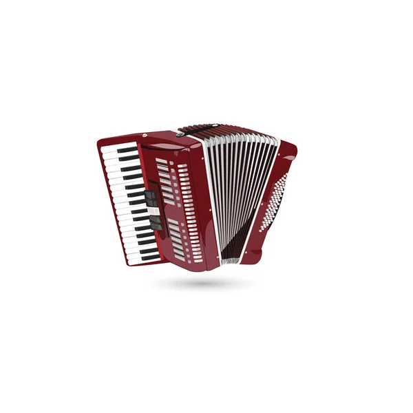 Acordeão Clássico Harmônico Harpa Judeus Instrumento Musical Acordeão Isolado Sobre — Vetor de Stock