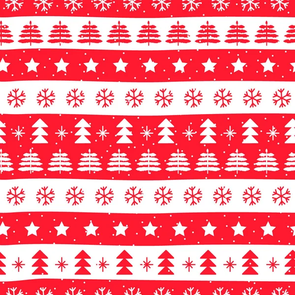 Nahtlose Weihnachtsmuster Der Nationalfarbe Flagge Türkei Stil Vektor Design Nordischen — Stockvektor