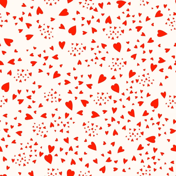 Фон з червоними сердечками для валентинки. Безшовні візерунки. Векторні — стоковий вектор
