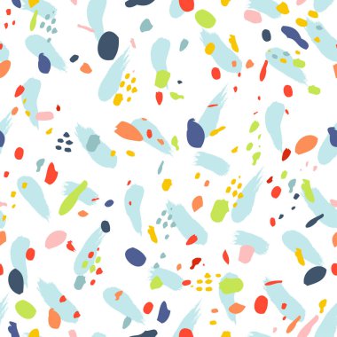 Renkli, pürüzsüz ve boyalı desenler. Tasarım kartınız için vektör illüstrasyonu.