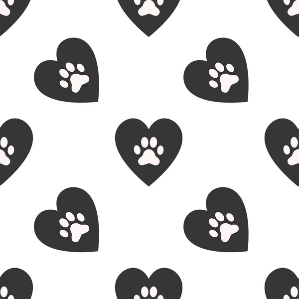 Help Symbol Icon Pets Isolated Seamless Pattern White Background Heart — 图库矢量图片