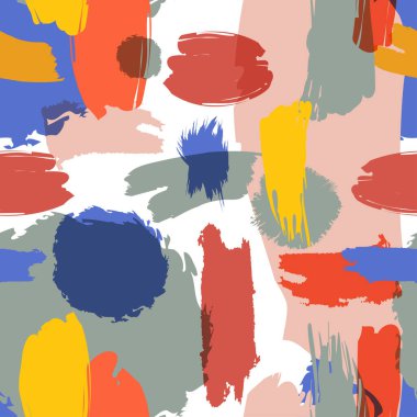 Abstract artistic colorful smears. Abstract contemporary modern trendy vector illustration. Vector