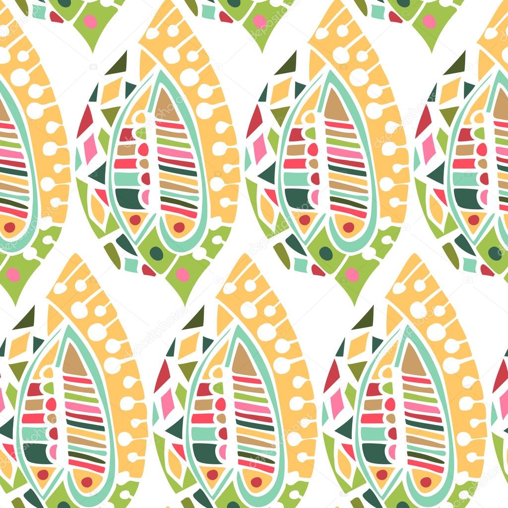 Seamless pattern in ethnic style with geometric pattern. Template ethnic design for card