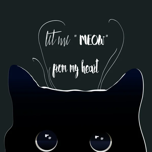 Chat de nuit noir — Image vectorielle