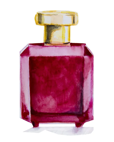 Pembe parfüm şişesiyle — Stok fotoğraf